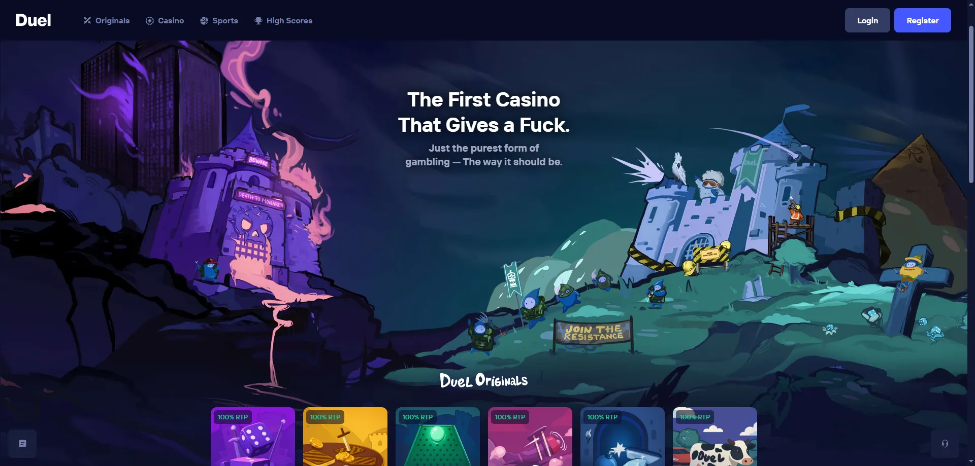 Duel Casino panoramica piattaforma crypto per giocatori italiani