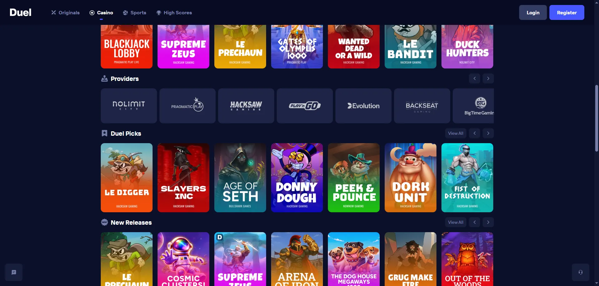 App mobile Duel Casino per iOS e Android — gioco in movimento